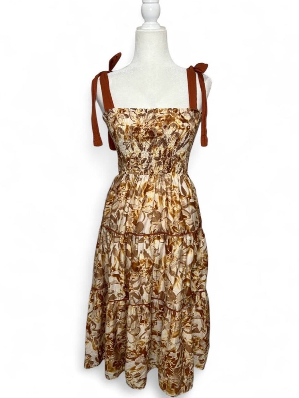 Anthropologie Jacquie the label boho floral tiered midi dress